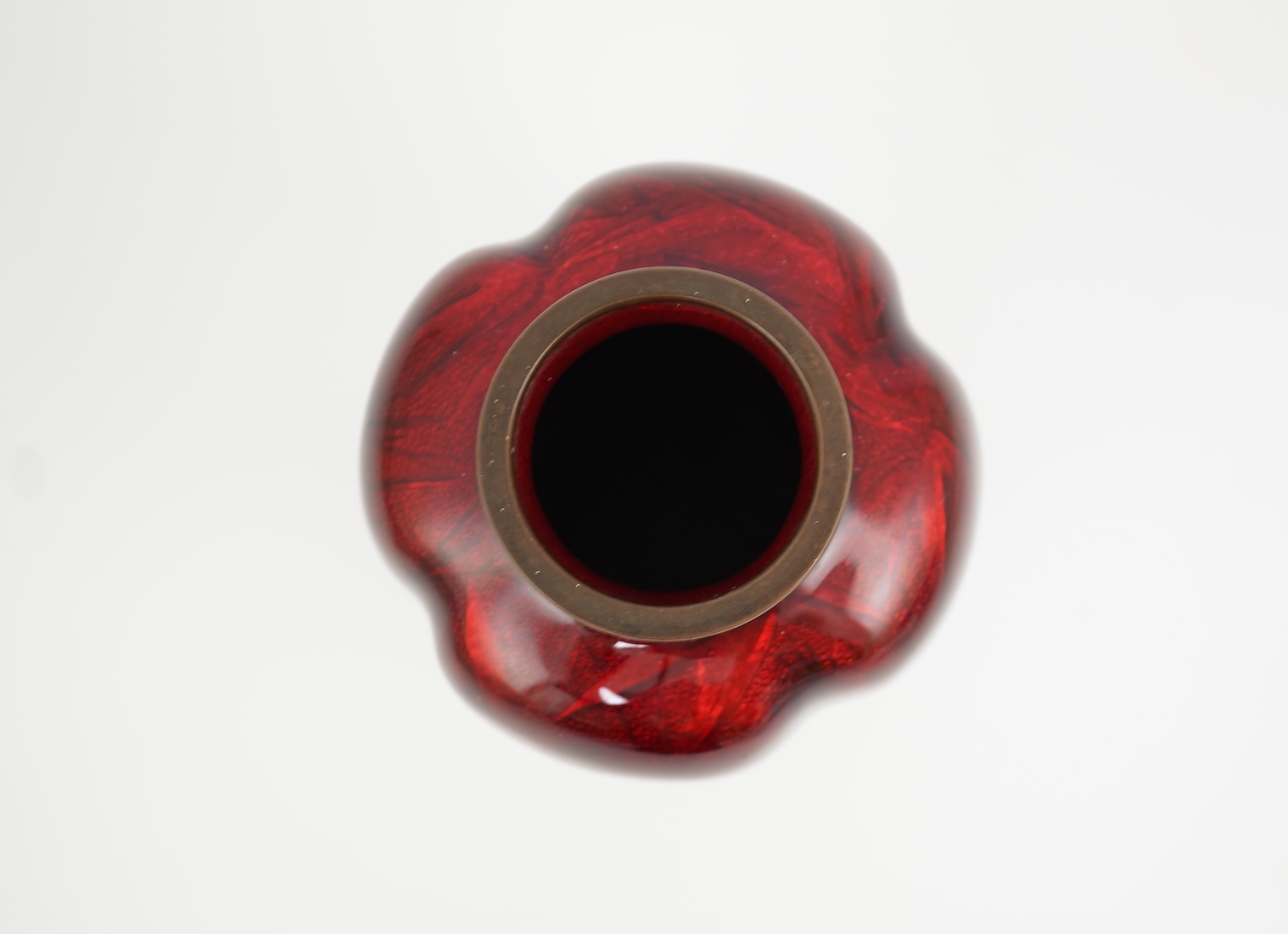 A Japanese ginbari enamel vase, by Hayashi Kodenji (1831-1915)